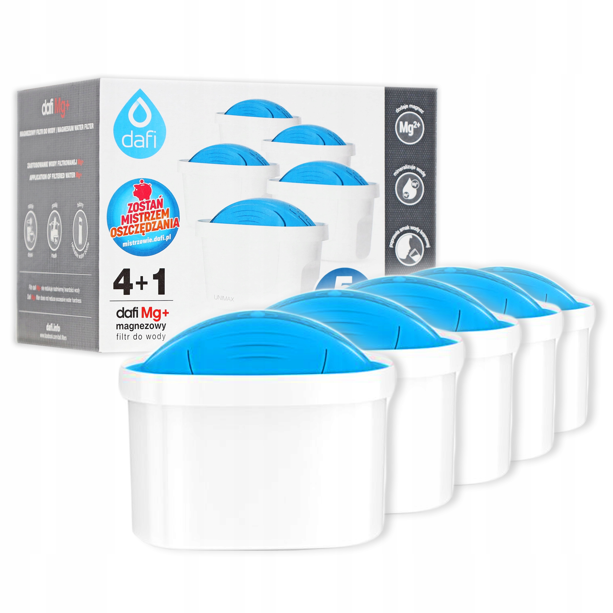 

5sztuk Wkład Filtr Dafi Unimax Magnez Mg+ Do Brita