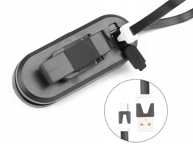 LAMPKA ROWEROWA VISION 266 LED COB 1W AKU CZERWONA Zasilanie akumulator