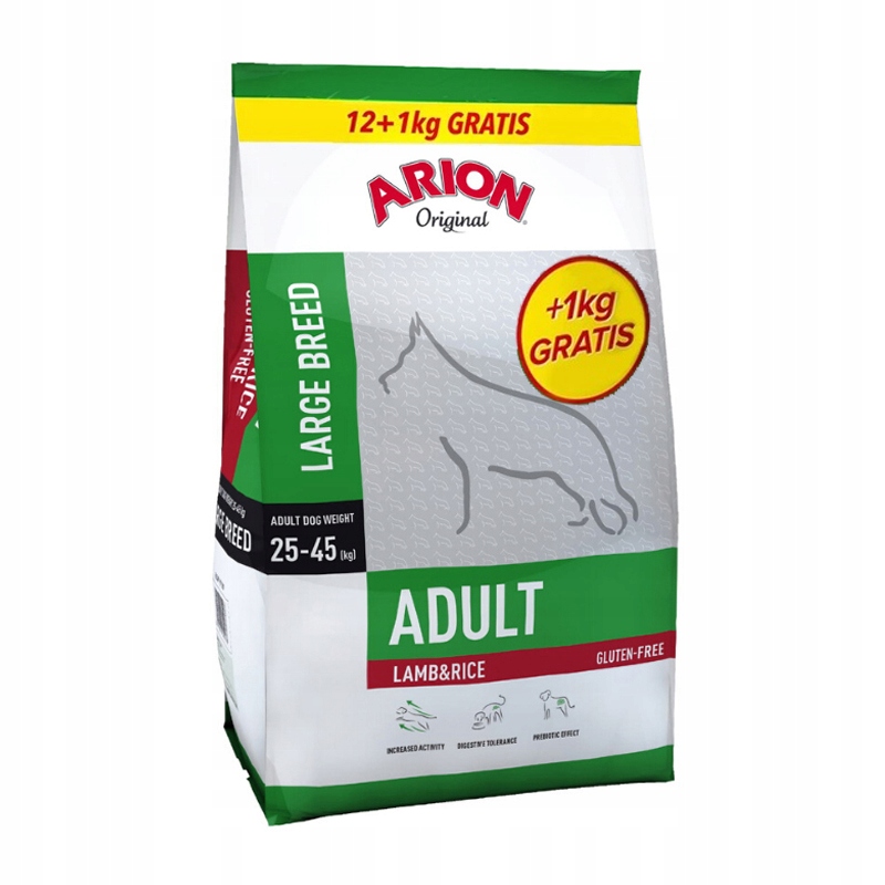 Arion Adult Large Lamb & Rice 12 kg 1 kg Bonus