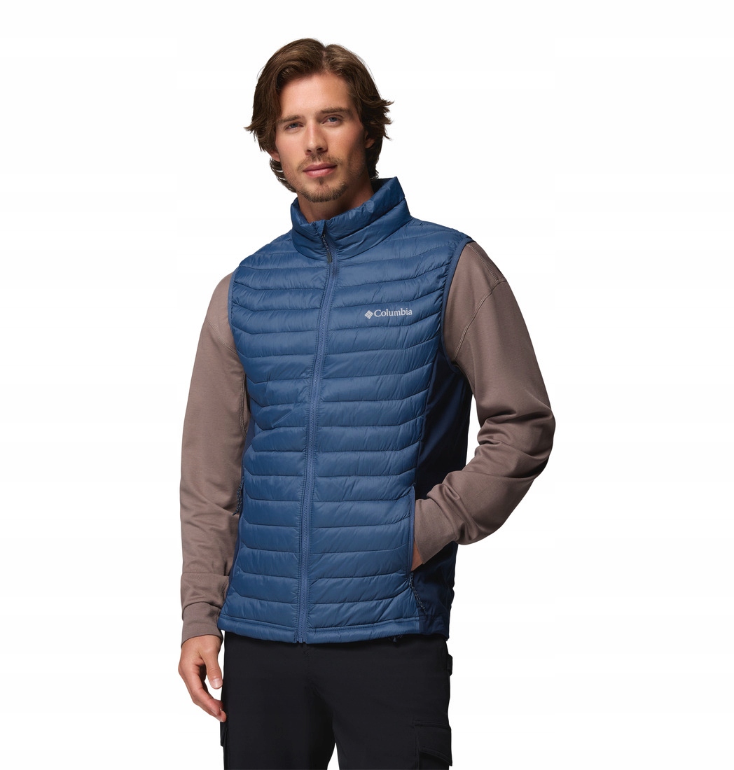 Bunda Bez Rukávů bez rukávů Columbia Powder Pass, modrá, velikost 2126111478, velikost L