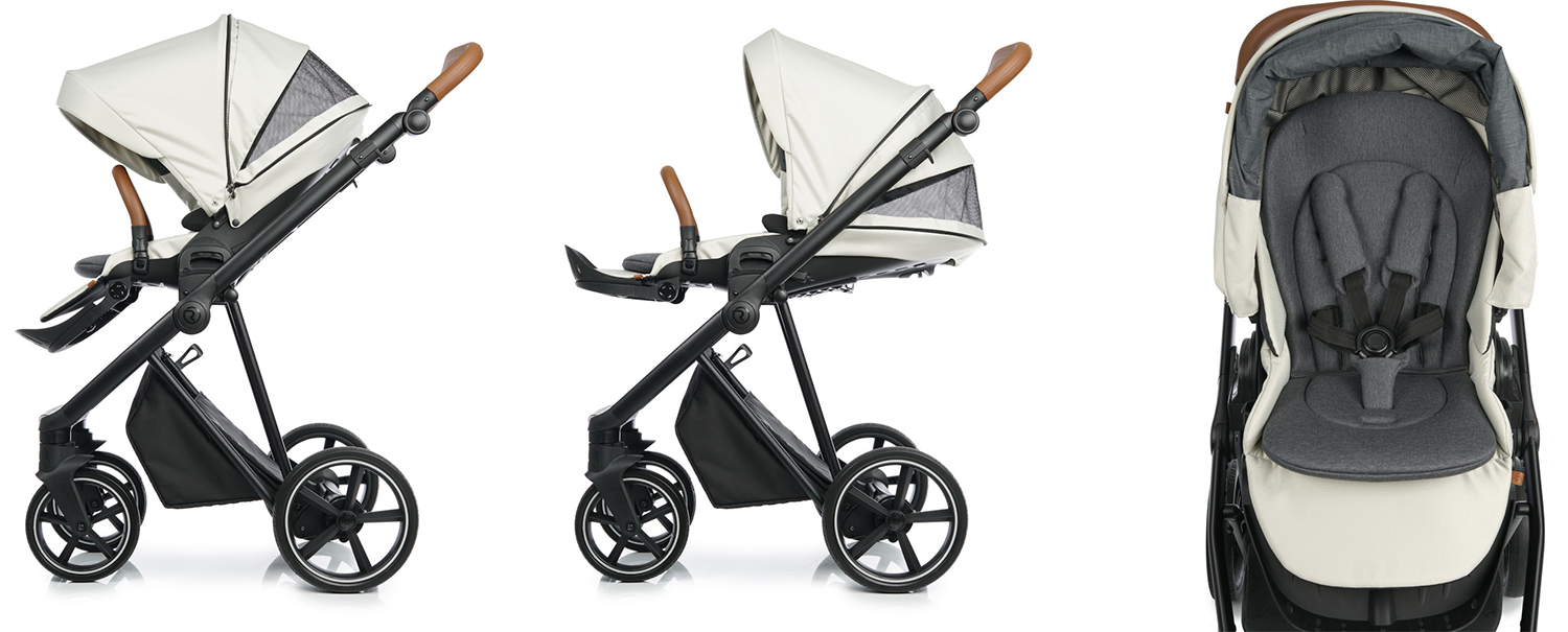 WÓZEK ROAN IVI ADAPTERY TORBA FOLIA 2W1 SESAME Rodzaj kół Żelowe