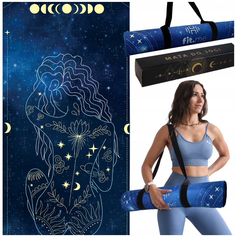 Krásná Prémiová Podložka Na Cvičení Jógy Kaučuk Pu Vzor Woman Protiskluzová
