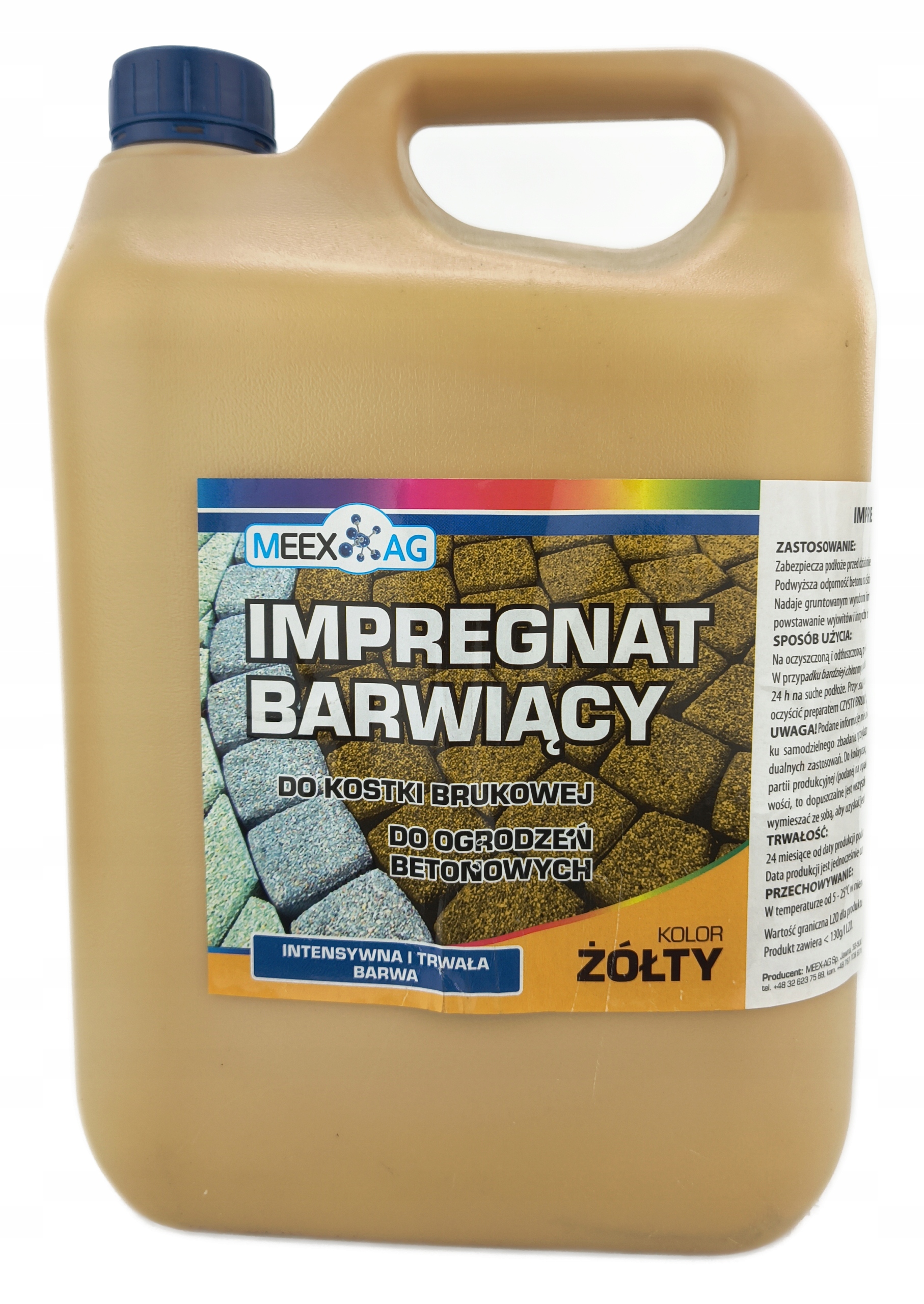 Farba Impregnat Barwiący Do Kostki Brukowej Posadzki Ogrodzeń Betonu Żółty