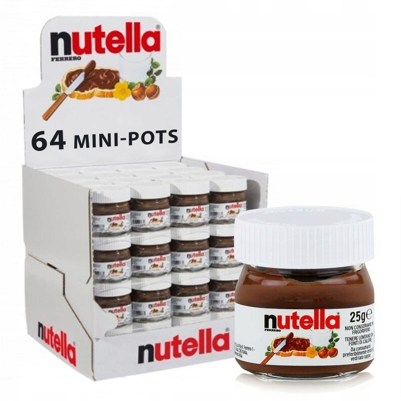 Nutella Mini Krem Czekoladowy Orzechowy w Słoiczku 25g x 64szt