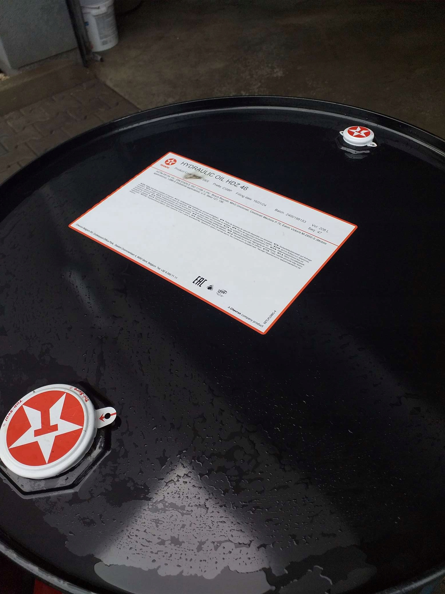 TEXACO HYDRAULIC OIL HDZ 46 208L BECZKA Producent Texaco