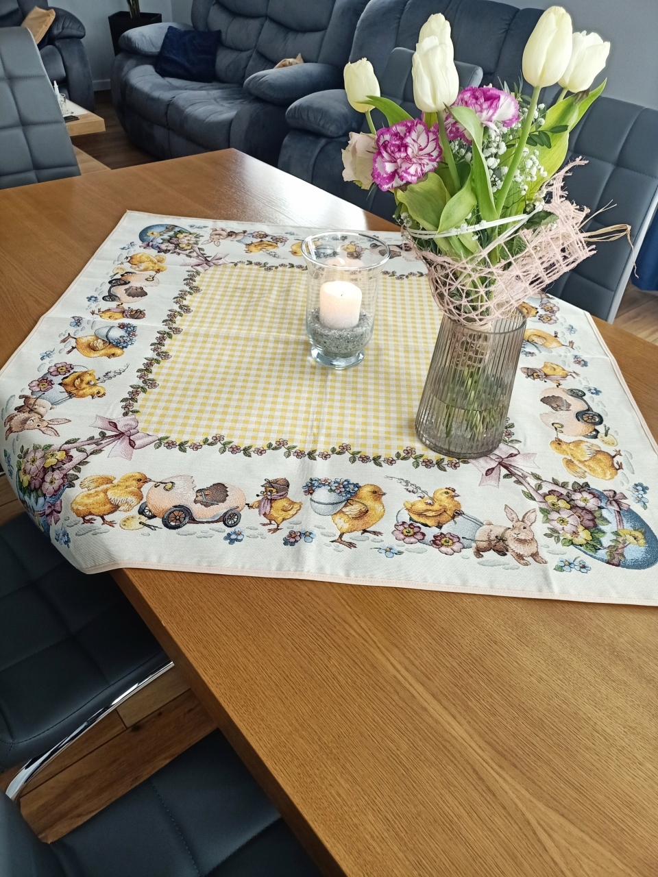 Velikonoční ubrus 100x100 cm L31 Pulcino