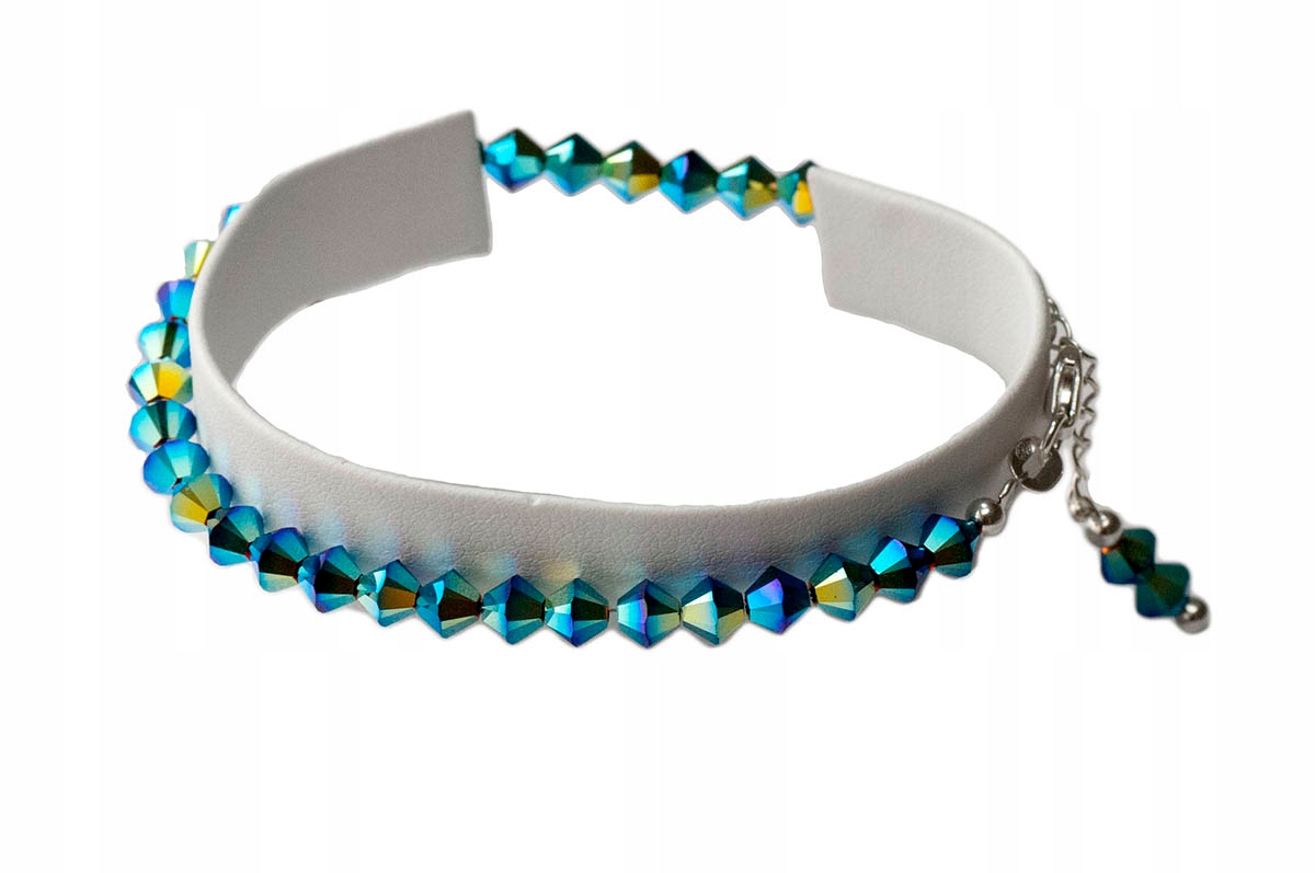 

Swarovski Bicone Oryginalna Bransoletka Zielona