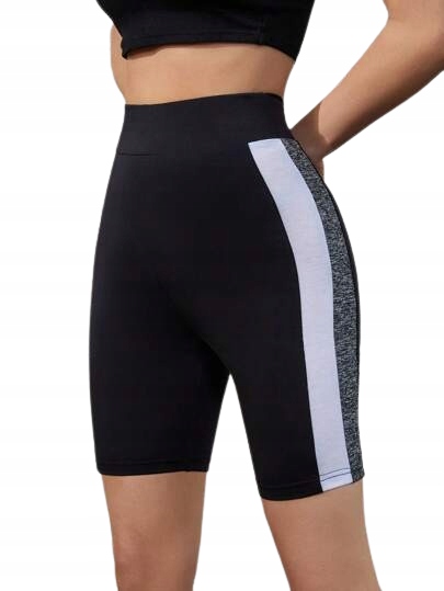 Shein Damskie Krótkie Legginsy Czarne 36 Łgm