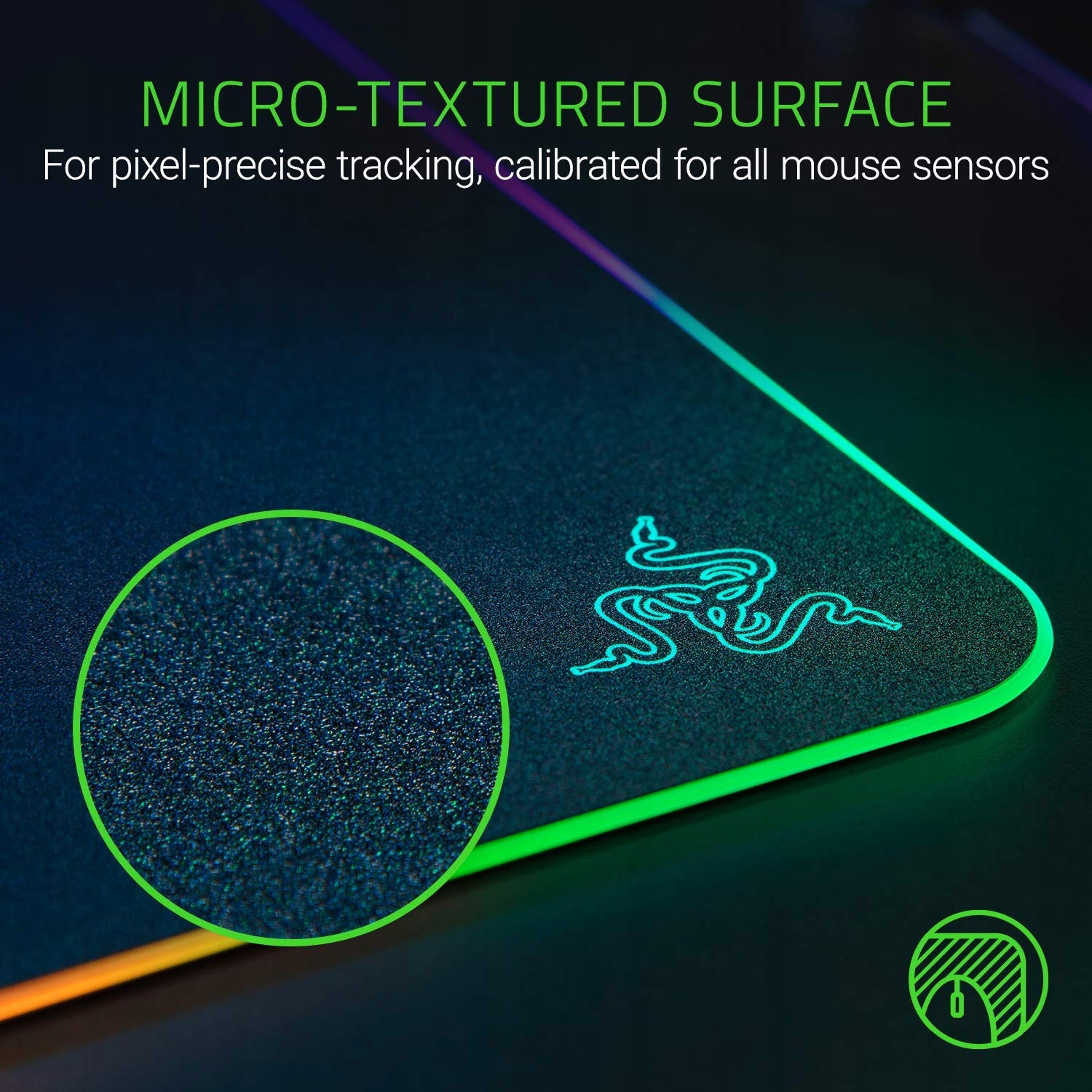 RAZER Firefly V2 Podkładka Gamingowa RGB Mikrotekstura Antypoślizgowa — miniatura 5