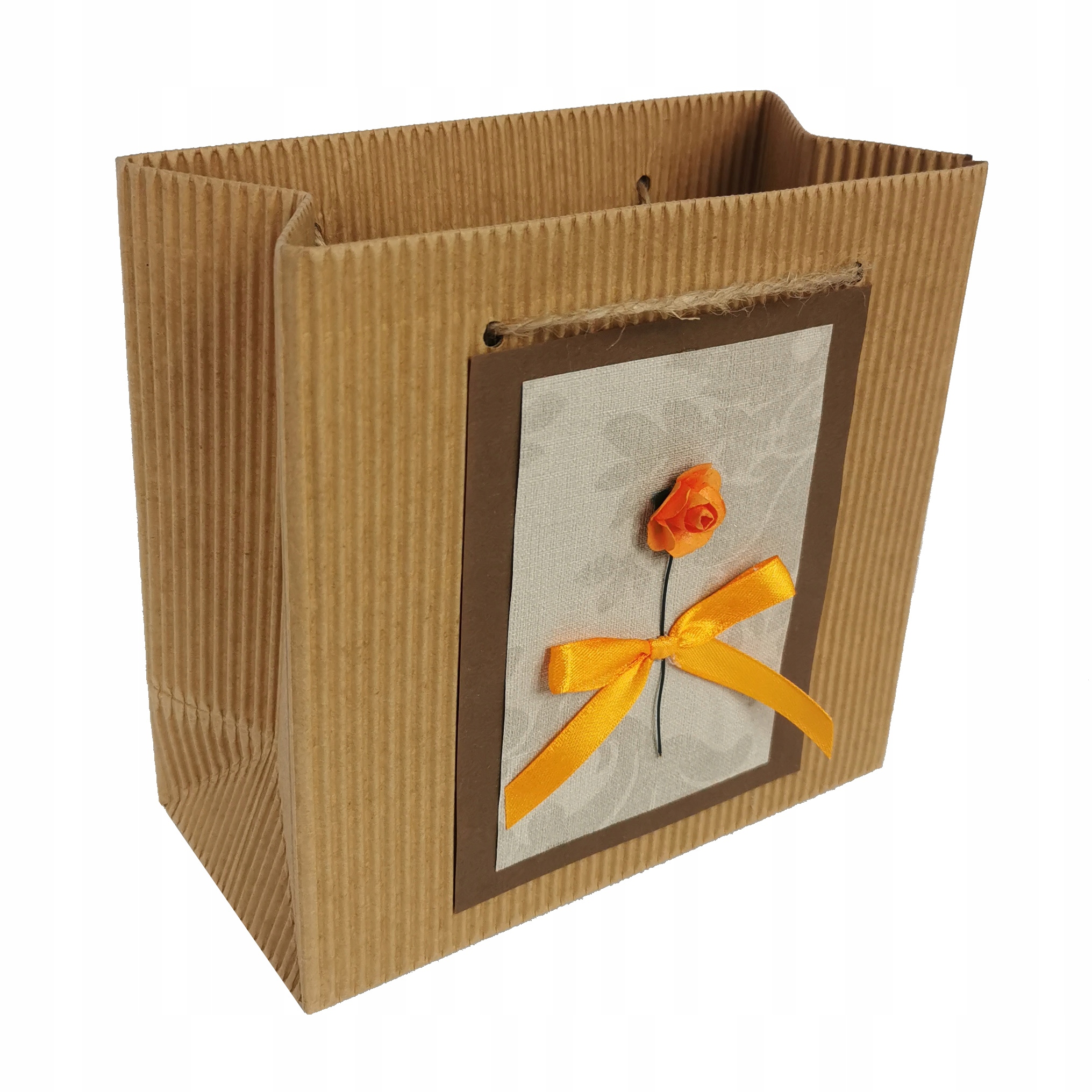 

Torebka Pomarańczowa Róża 17x8x16cm