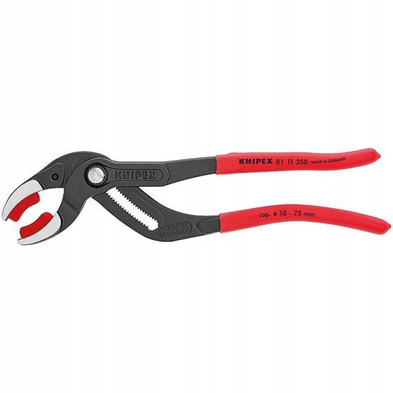 Knipex kliešte na rúrky 250mm sifóny, plastové čeľuste, 8111250