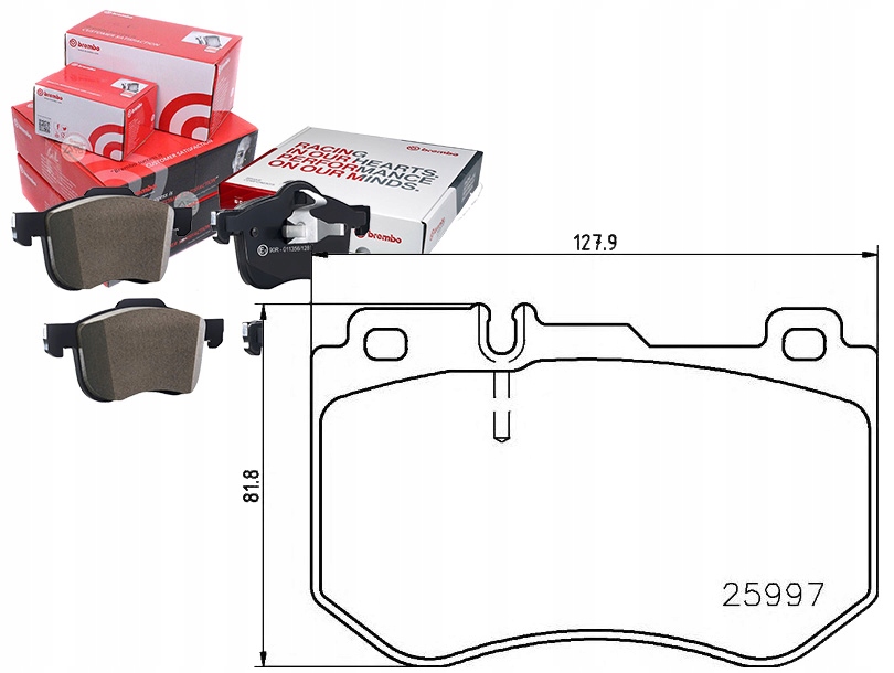 Brzdové Destičky Mercedes W205 C-třída 13- Přední B Asistent Kolize #34