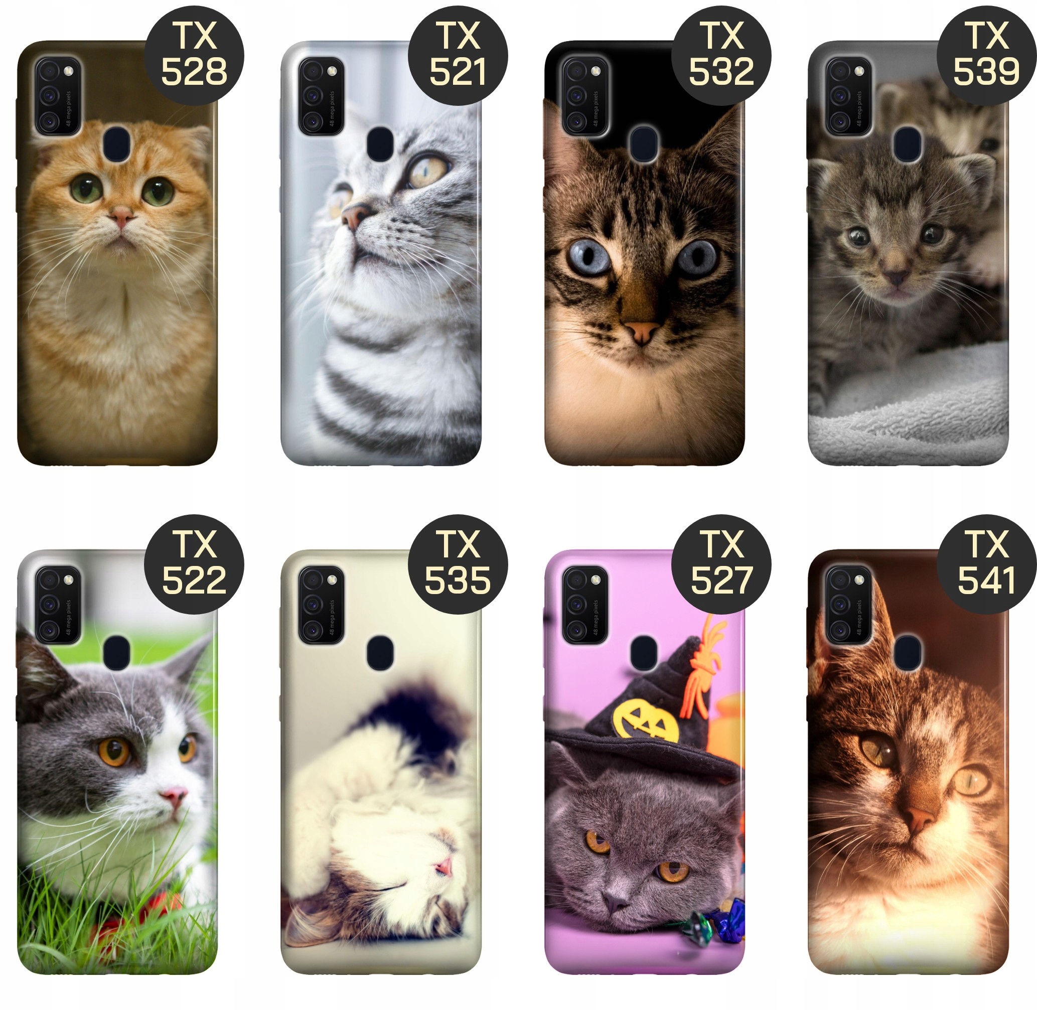 ETUI DO SAMSUNG GALAXY M21 WZORY KOTY KOTKI KOCIAKI OBUDOWA POKROWIEC CASE Dedykowany model SAMSUNG GALAXY M21