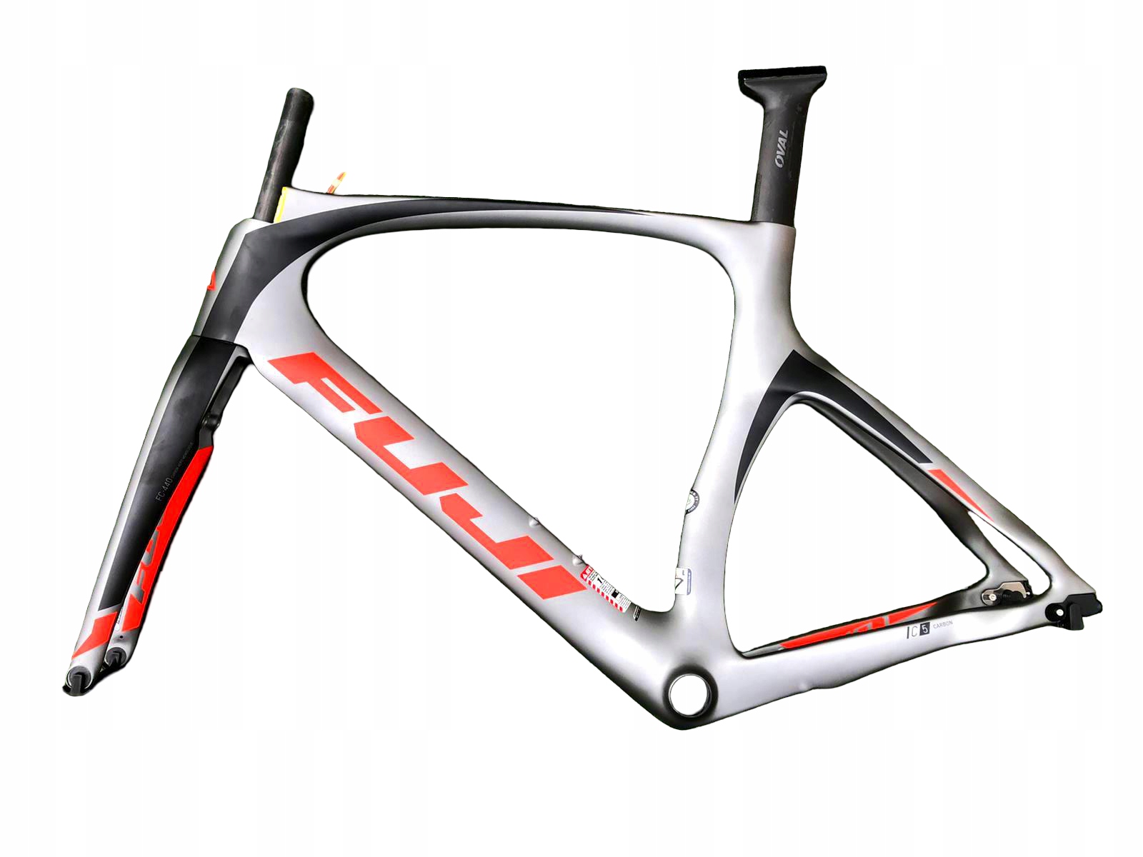 Rám Na Kolo Fuji Norcom Straight 1.1 Velikost 53 CM Satin Gray/red Orange