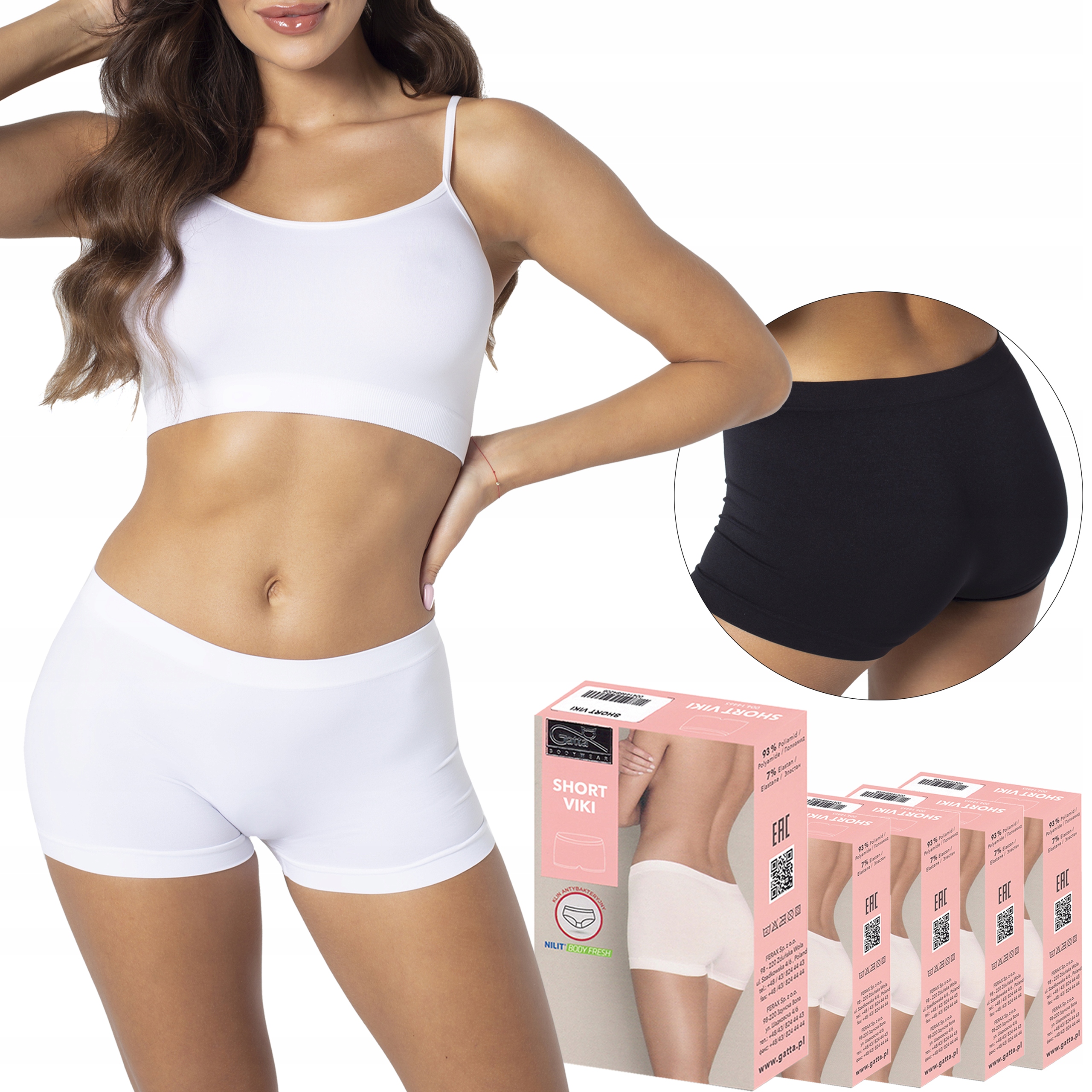 

Gatta Short Viki, bezszwowe szorty, 5-pak, S