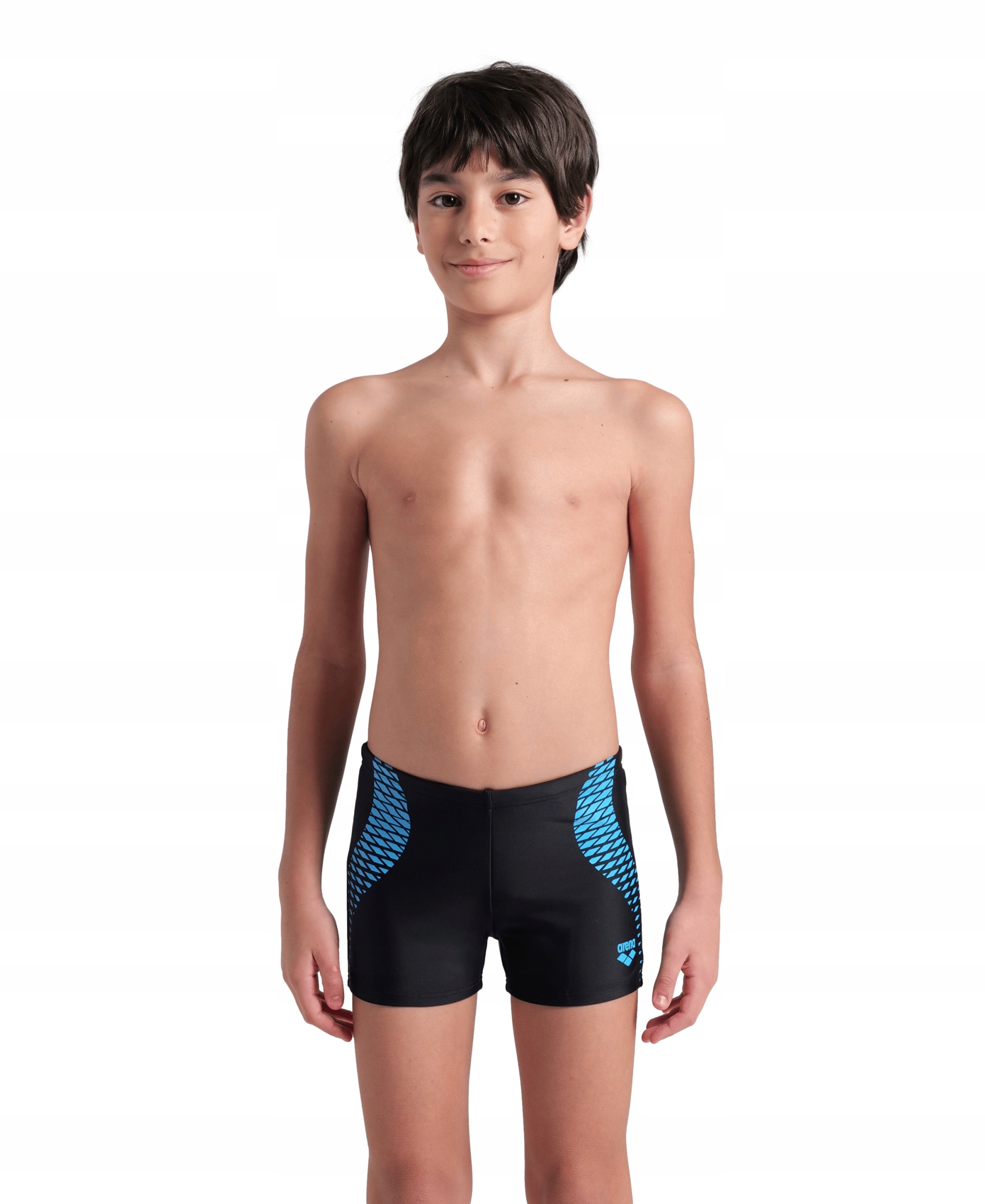 Szorty kąpielowe Arena Openings Swim Short Junior Black-turquoise 152
