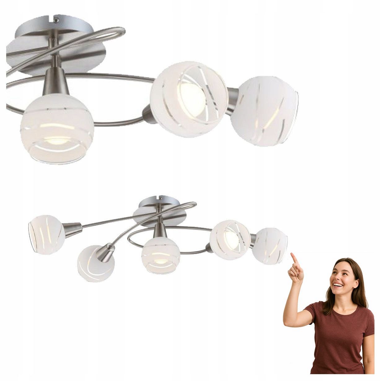 Stropná lampa Elliott 54341-5O Globo