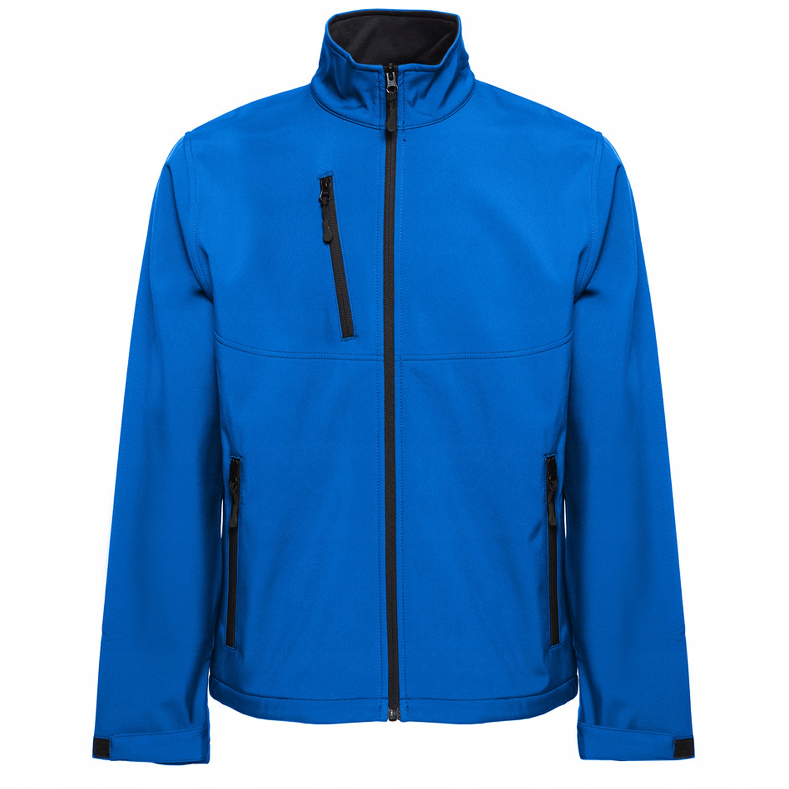 Pánská větruodolná softshellová bunda bez kapuce, modrá, velikost M