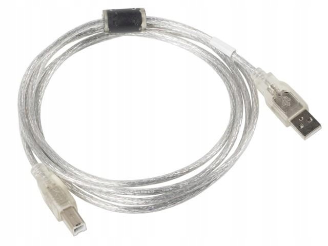 Kabel USB 2.0 AM-BM 3M Ferryt przezroczysty Kod producenta CA-USBA-12CC-0030-TR
