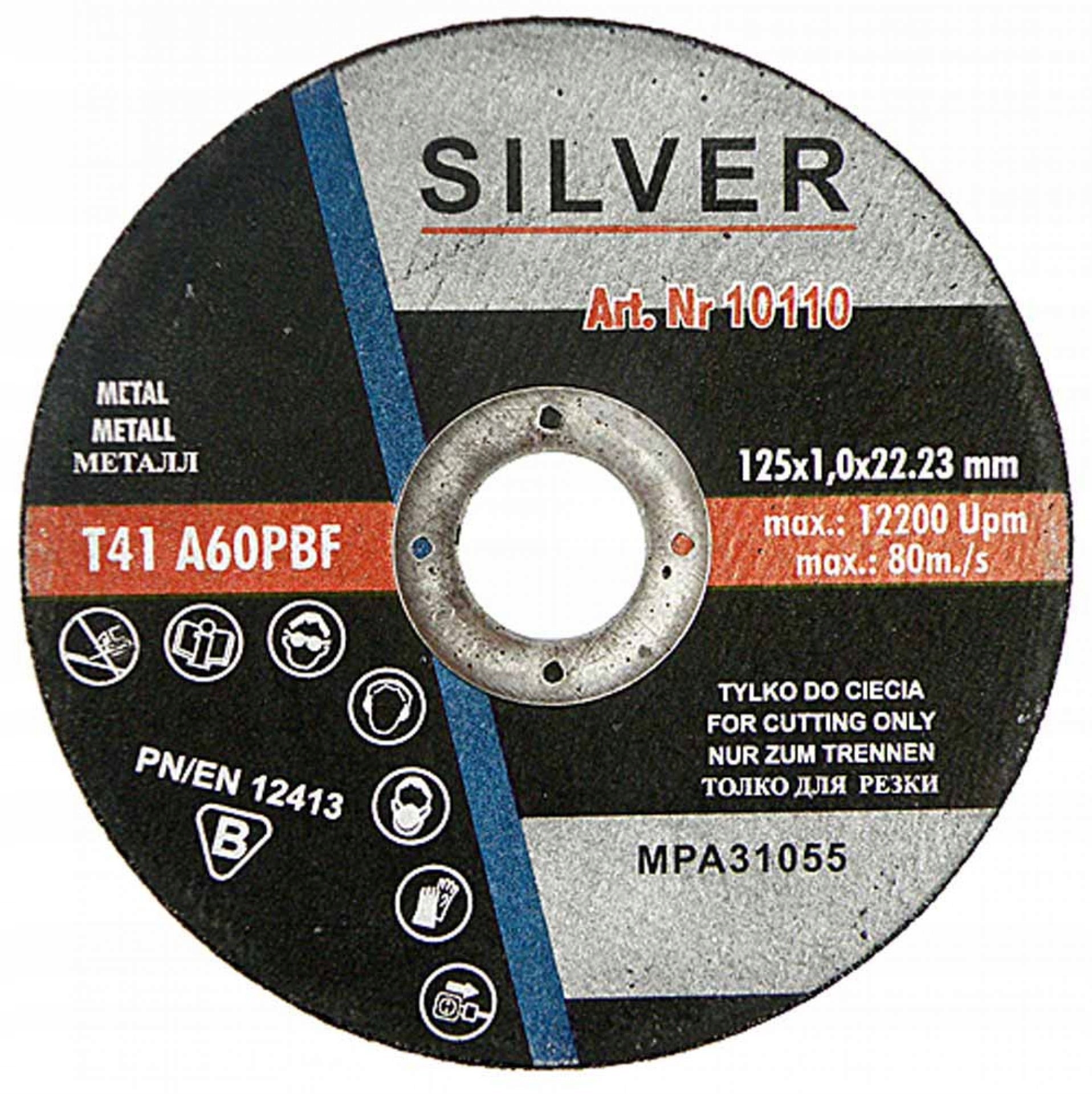 

Tarcza Do Cięcia Metalu 125x1.0 Silver