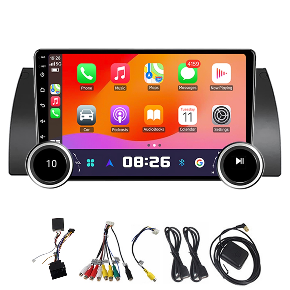 2DIN Android 13 Autorádio pro Bmw Řady 5 E39 X5 M5 1995-2003 s CarPlay a Gps