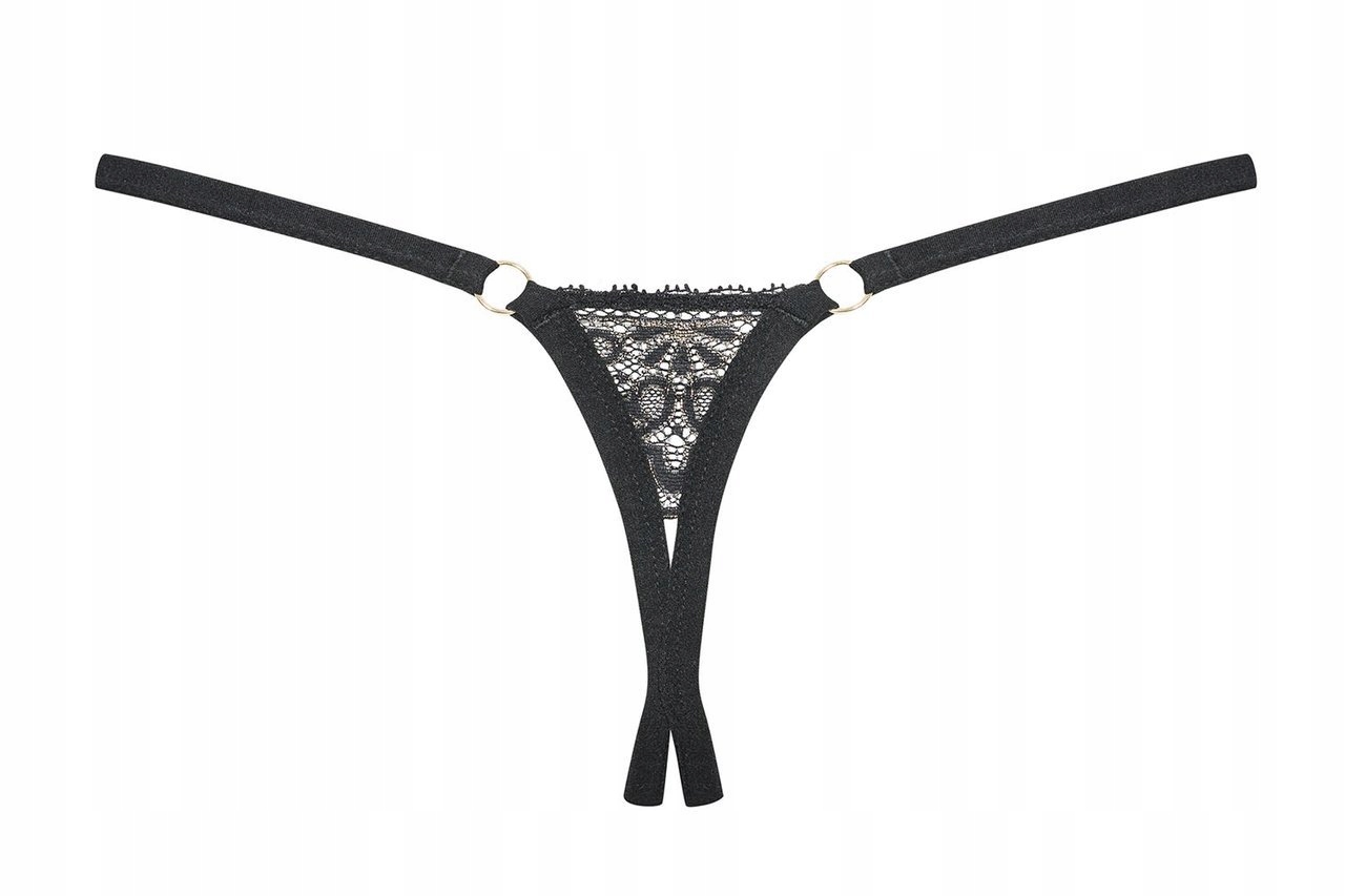 Czarne Stringi Do Seksu - Obsessive Meshlove L/XL Rodzaj stringi