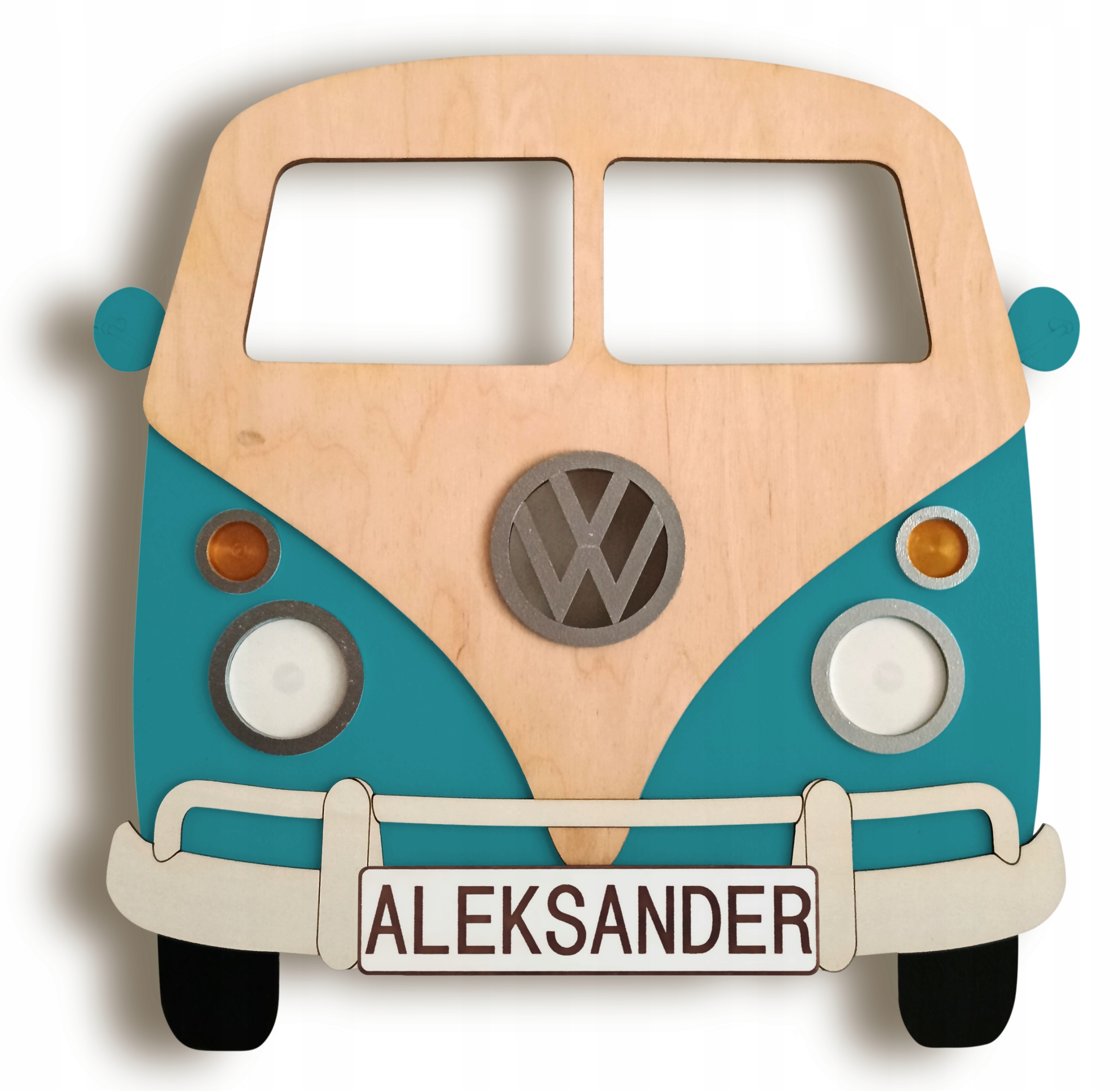 LAMPKA NOCNA LED STYLOWY BUS SPERSONALIZOWANA IMIĘ DZIECKA SUPER PREZENT