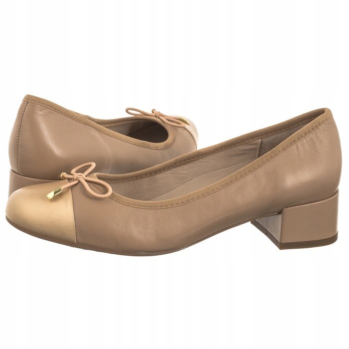 Dámské kožené lodičky Ryłko béžové 3LNF6_T