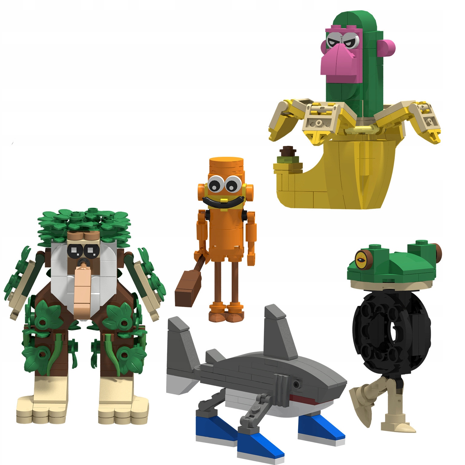 BRAINROT TUNG TUNG TUNG SAHUR FIGŪRĖLIŲ KALADĖLIŲ RINKINYS, 8 DALYS, 608 DALYS Gamintojo kodas 6977652564850