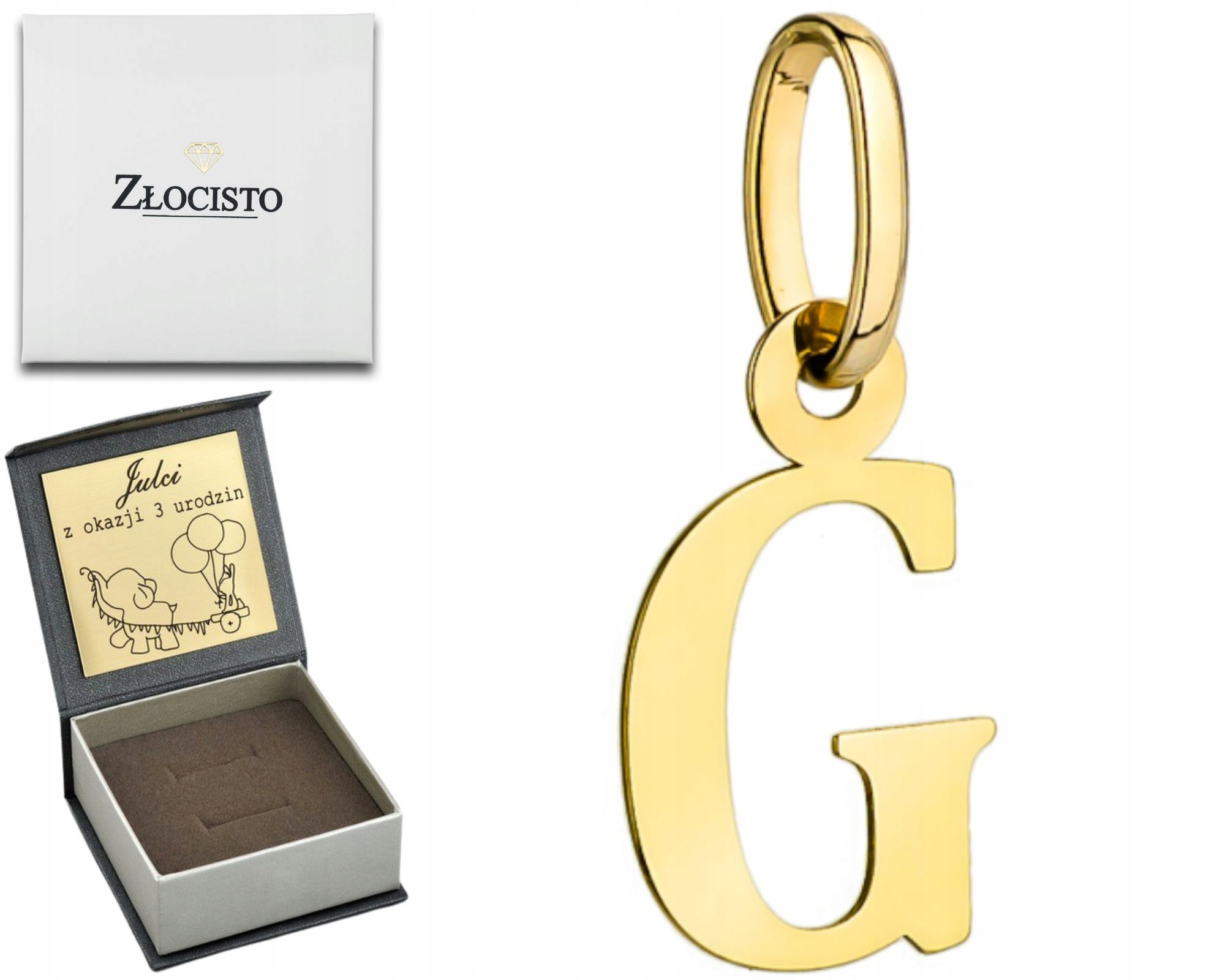 Zlatý Přívěsek Velké Písmeno G 585 Gravírování