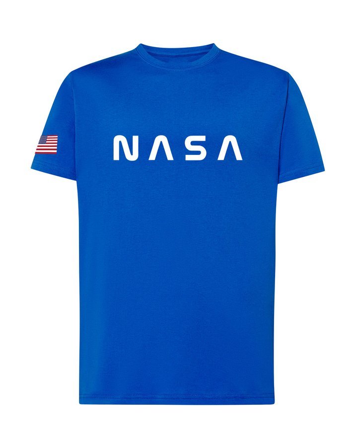 

Modna męska koszulka Nasa, prezent, niebieska L