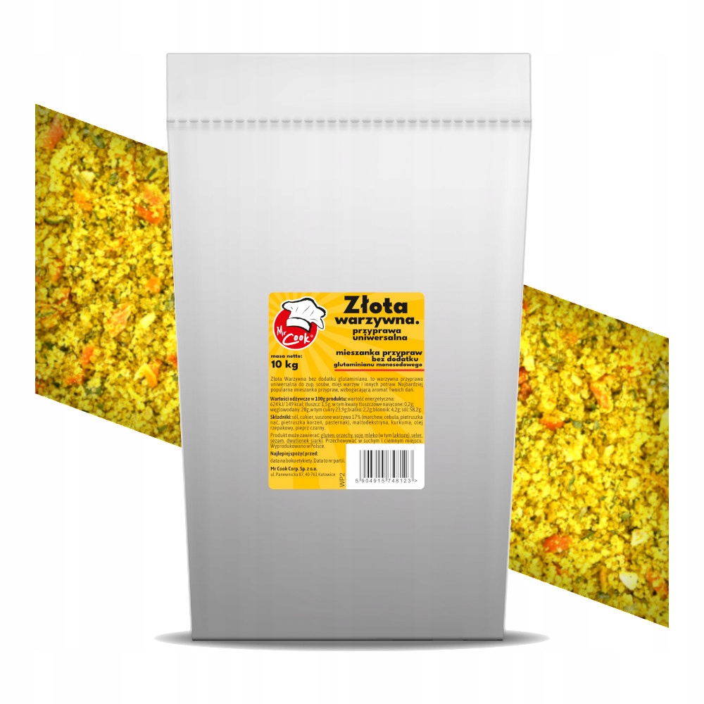 Złota Warzywna Przyprawa Uniwersalna bez Dodatku Glutaminianu Sodu 10kg