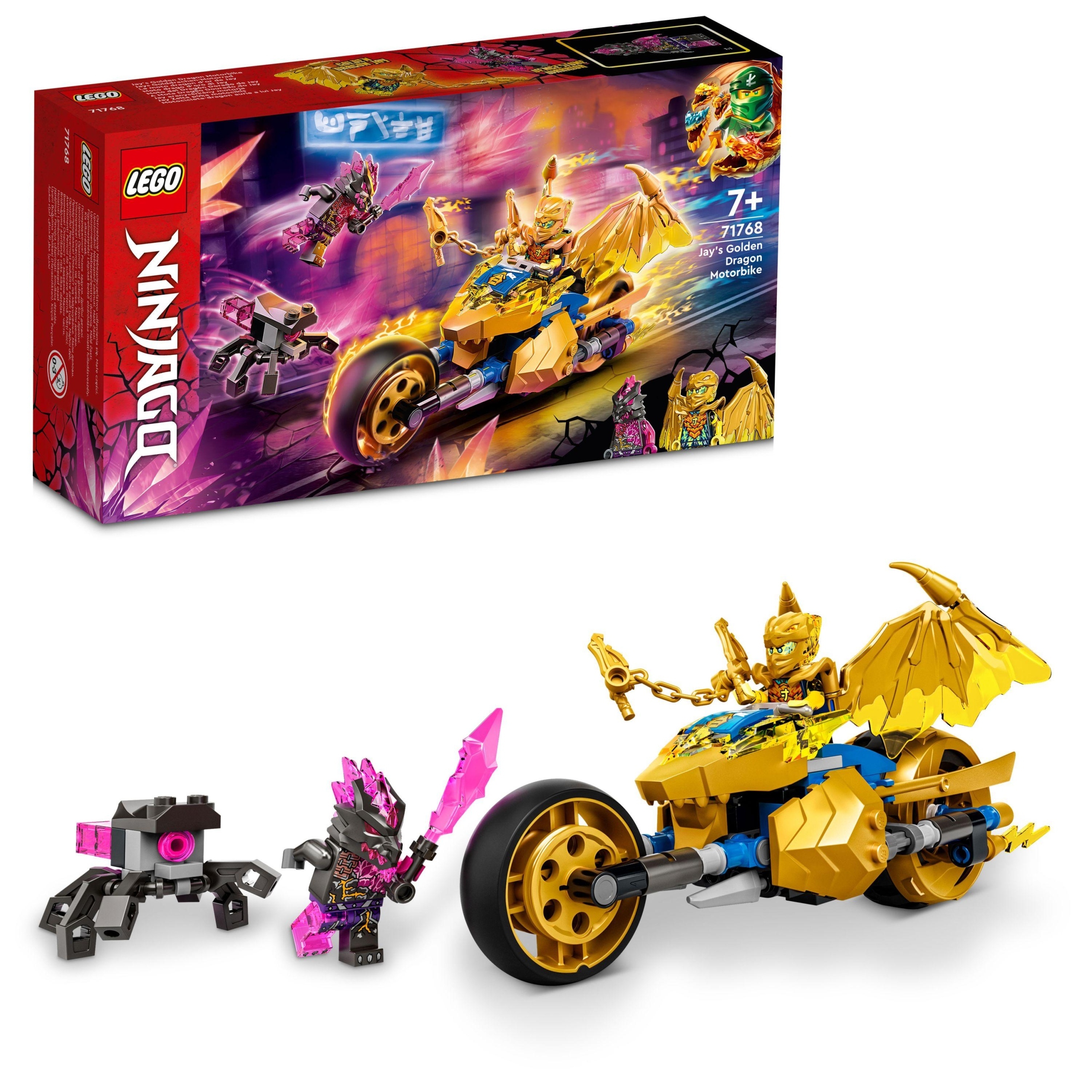 

Lego Ninjago Złoty smoczy motocykl Jaya 71768