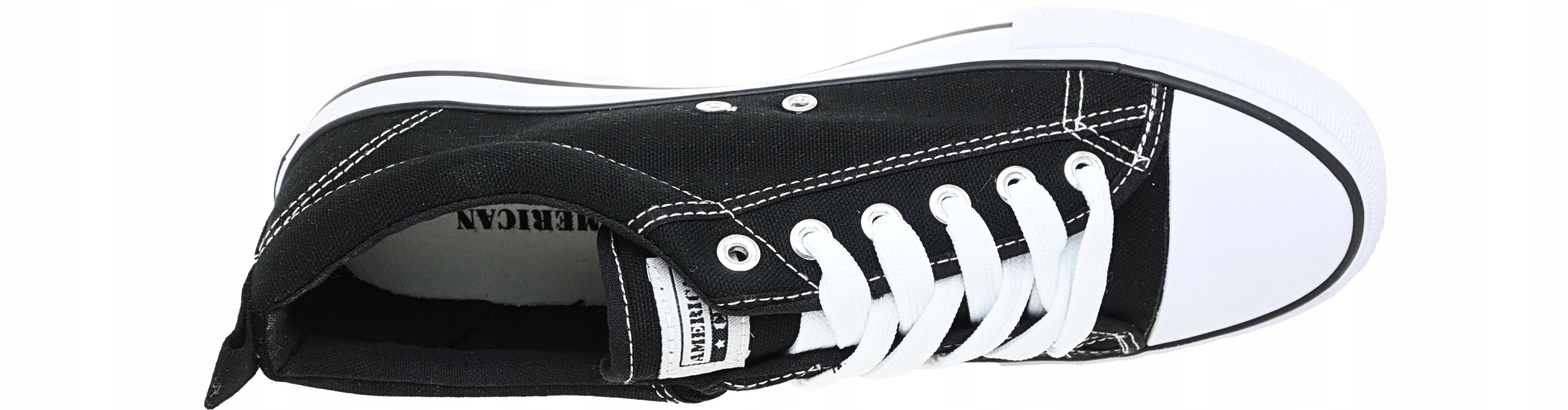 AMERICAN CLUB LH 05 CZARNE TRAMPKI TENISÓWKI r.44 Rozmiar 44