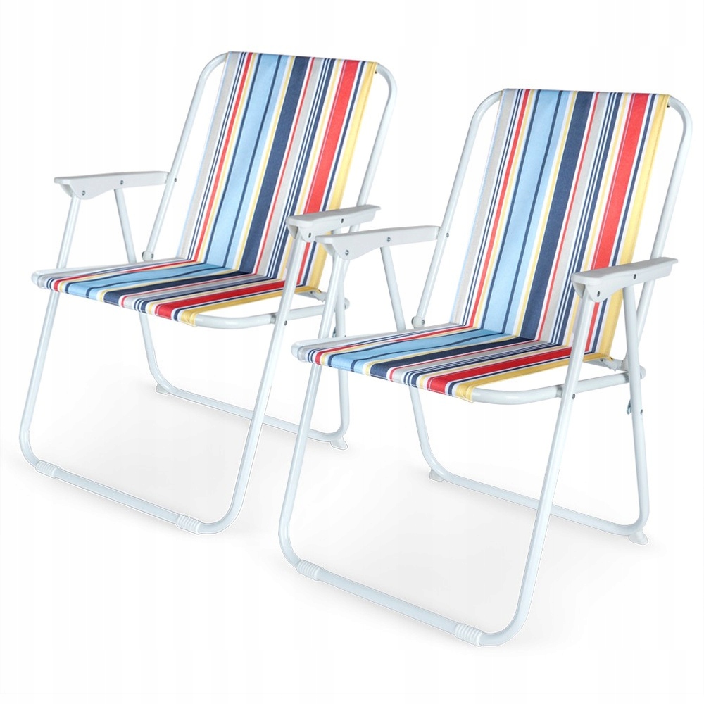 2x Krzesło TURYSTYCZNE składane plażowe ogrodowe balkonowe wędkarskie Stan opakowania oryginalne