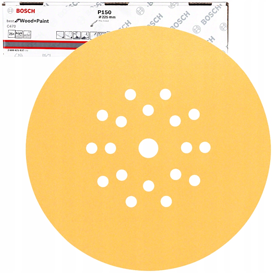 

Bosch Papier ścierny na rzep 225mm gr. 150 25szt