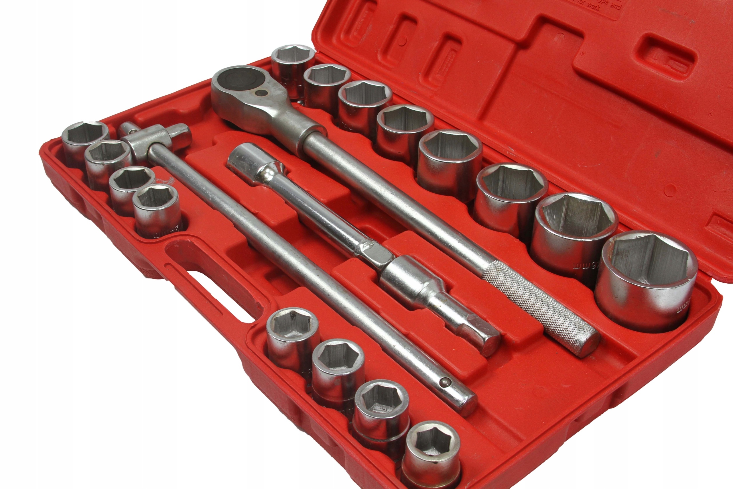 KLUCZE NASADOWE 21EL. 3/4 DUŻE NASADKI ZESTAW TIR BUS Ciągnik 6 kątne Rodzaj klucza nasadowy