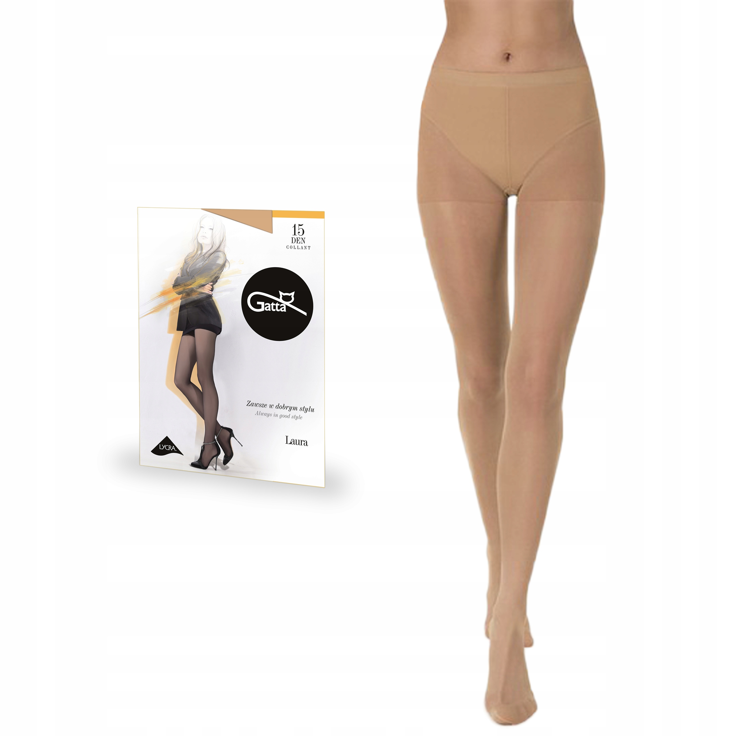

Gatta rajstopy Laura 15 den lycra, Visone 3-MAX