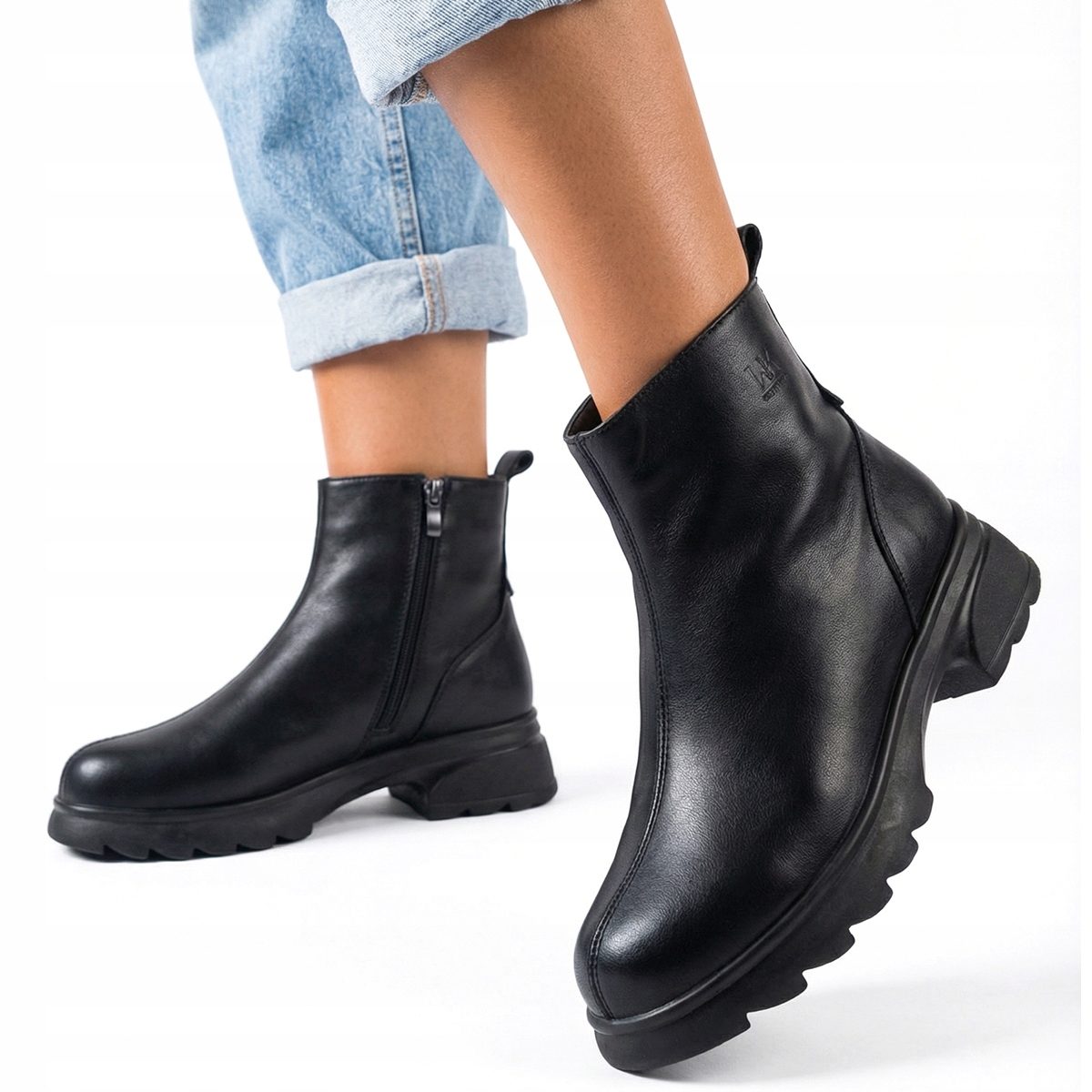 Kotníkové Boty na silné podrážce Suwak, pohodlné, módní Wojtyłko