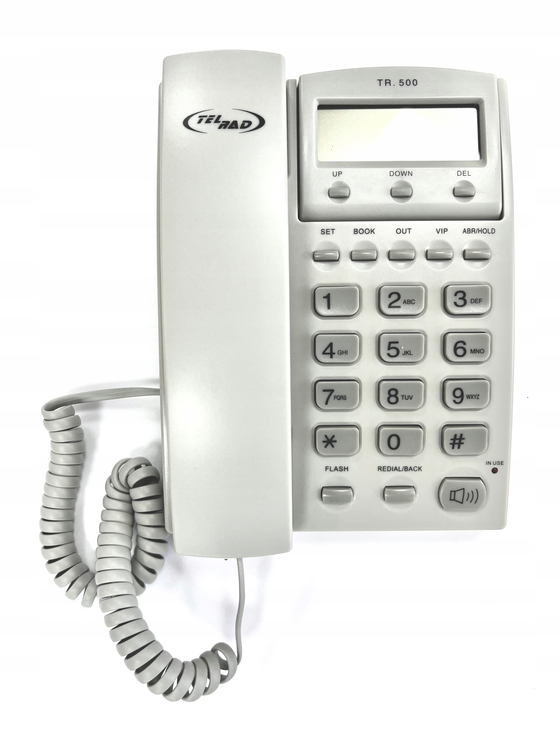 Telefon stacjonarny przewodowy Telrad Tr 500 jasnoszary