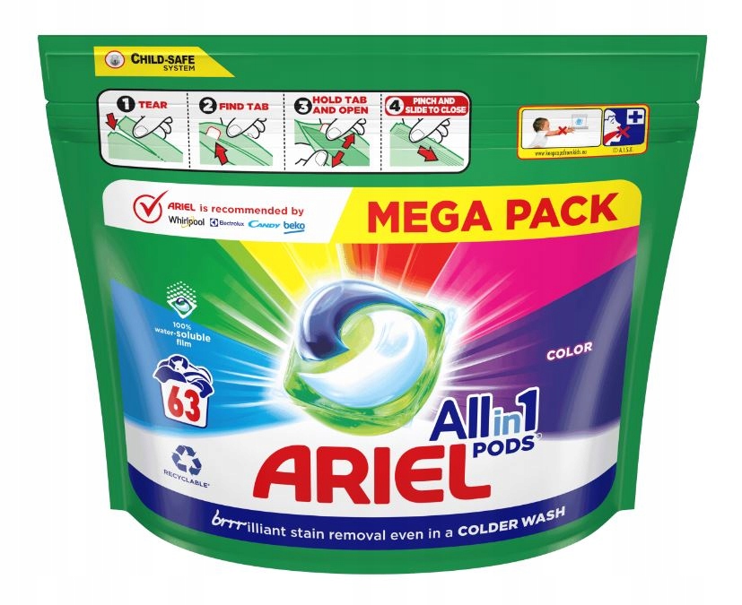 Levně Ariel Kapsle all in 1 Pods Color 63 praní barva