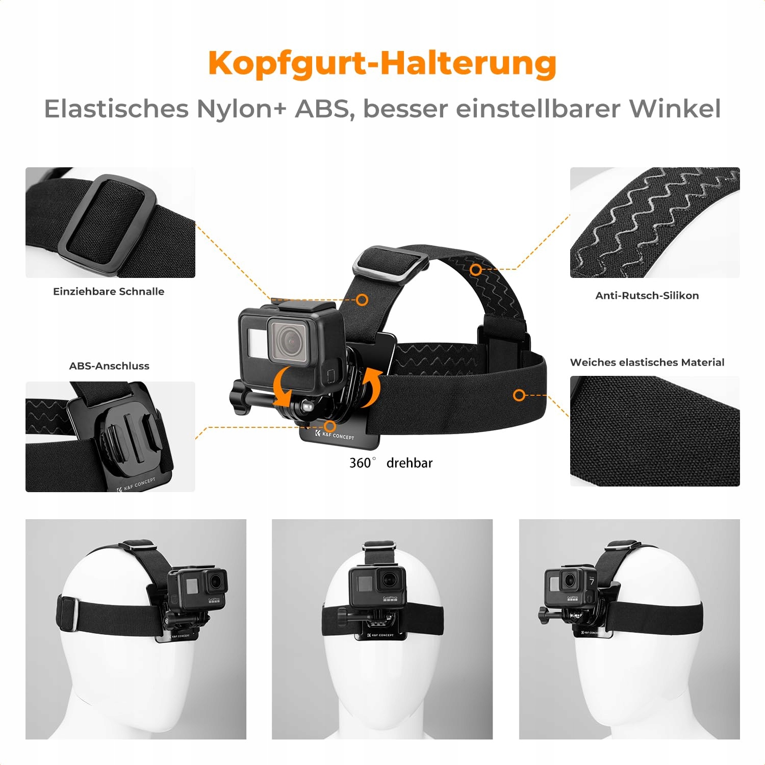 K&F CONCEPT Zestaw Akcesoriów Do GoPro DJI Insta360 Kamery Akcji — miniatura 3