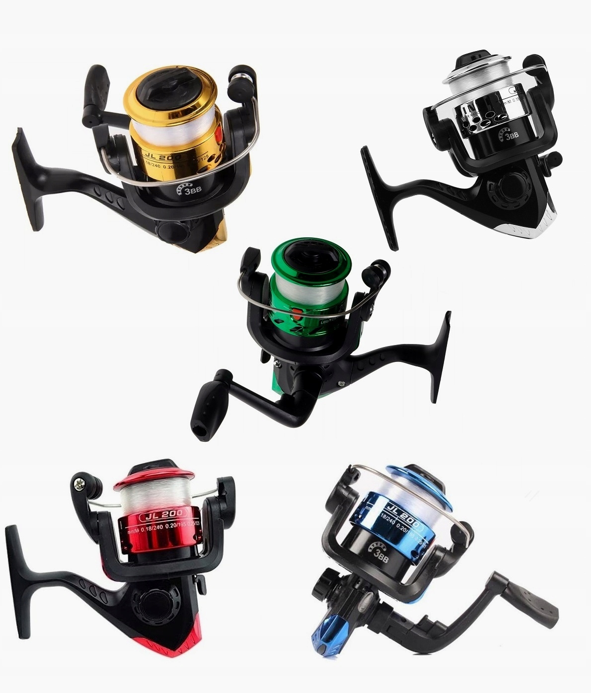 KOŁOWROTEK SPINING SPŁAWIK GRUNT FEDER JL200+ŻYŁKA