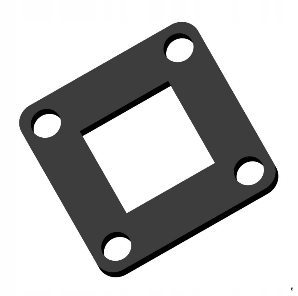 Montážní plech Marka Základna 300x300x15 mm Otvory Na Míru