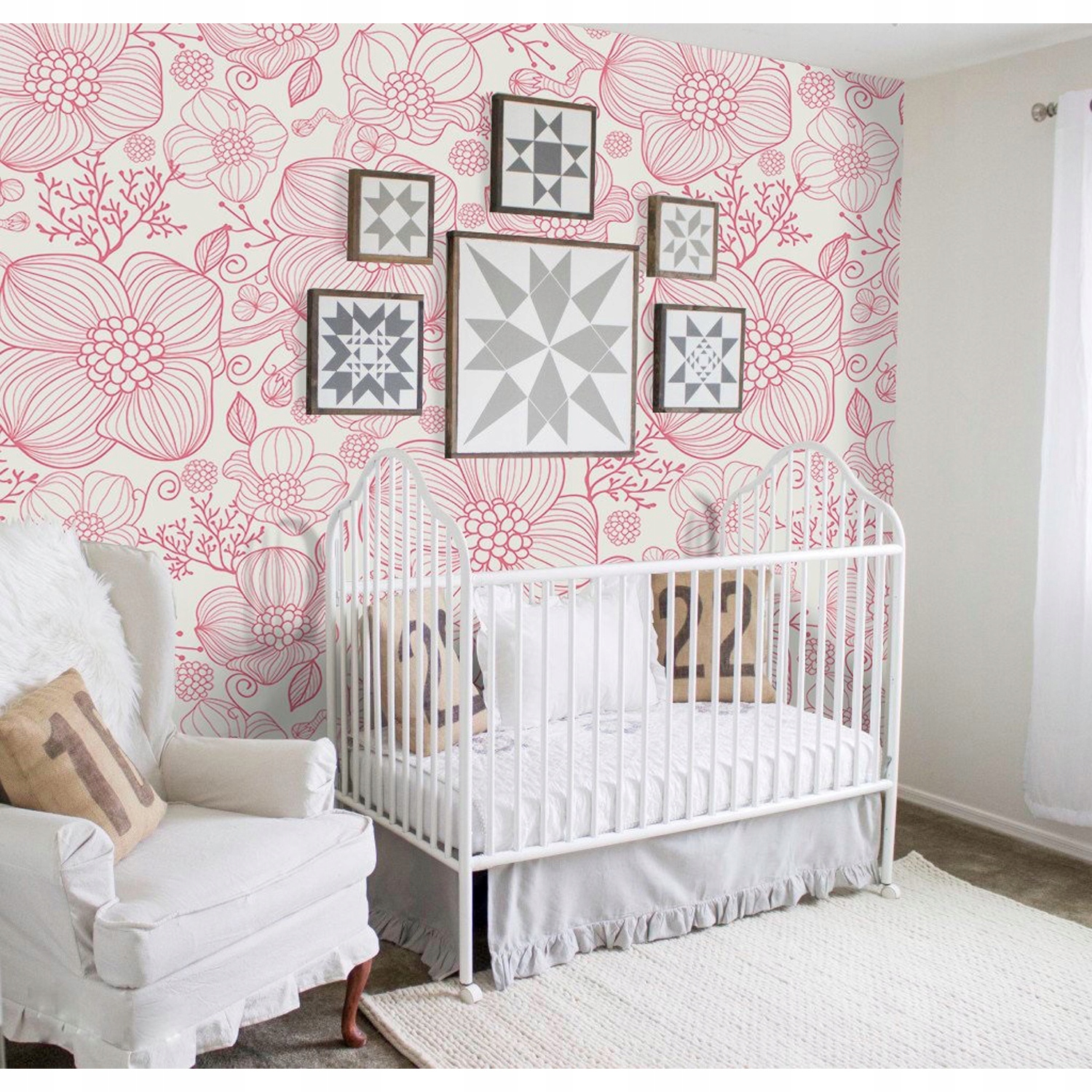 

Fototapeta ścienna Czerwone kwiaty kontury 104x70