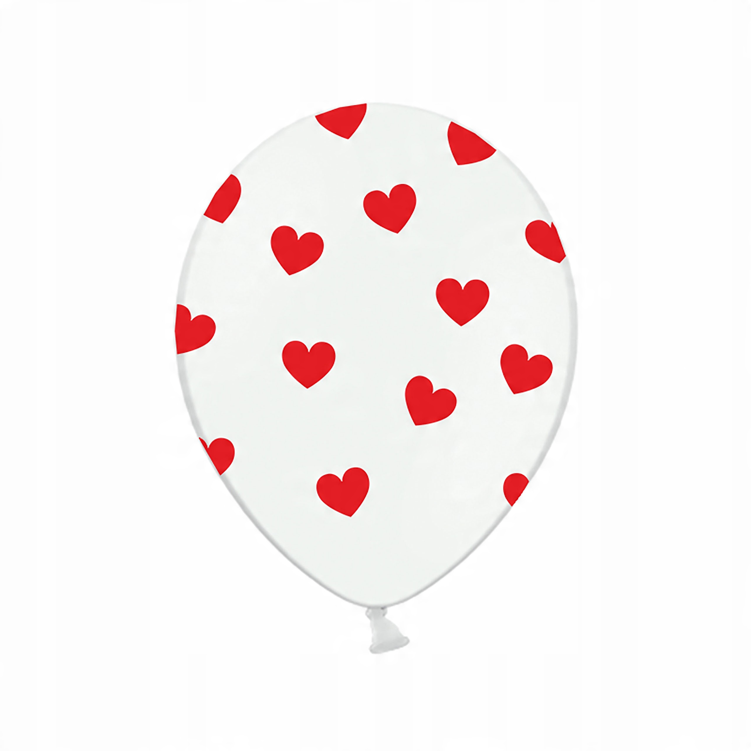 

Balony białe w czerwone Serduszka 30 cm 50 szt