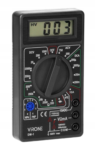 MIERNIK UNIWERSALNY, MULTIMETR VIRONE DM-1 Kod producenta DM1