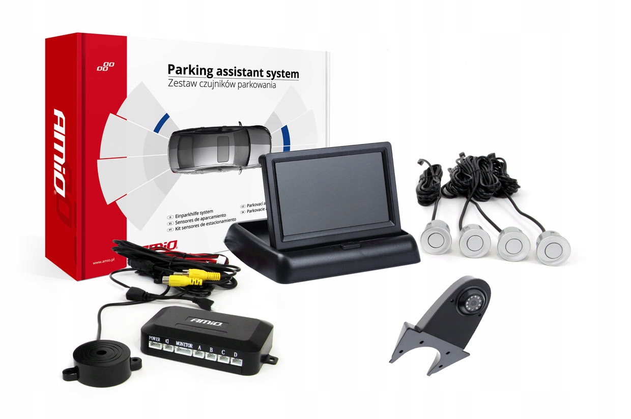 Паркувальні датчики з камерою 4 Sensors Silver