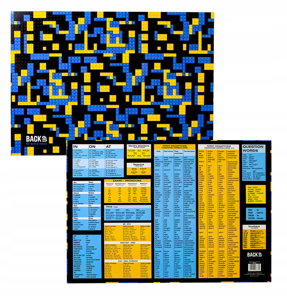 PODKŁADKA NA BIURKO KLOCKI DLA FANÓW LEGO BACKUP