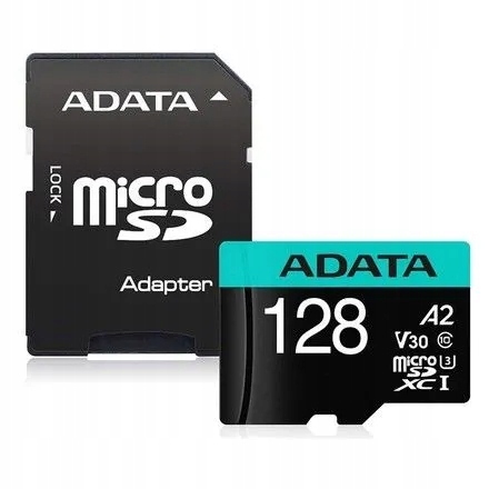 Karta pamięci microSD 128 GB Adata Premier Pro A2 V30 U3 C10 R100 W85